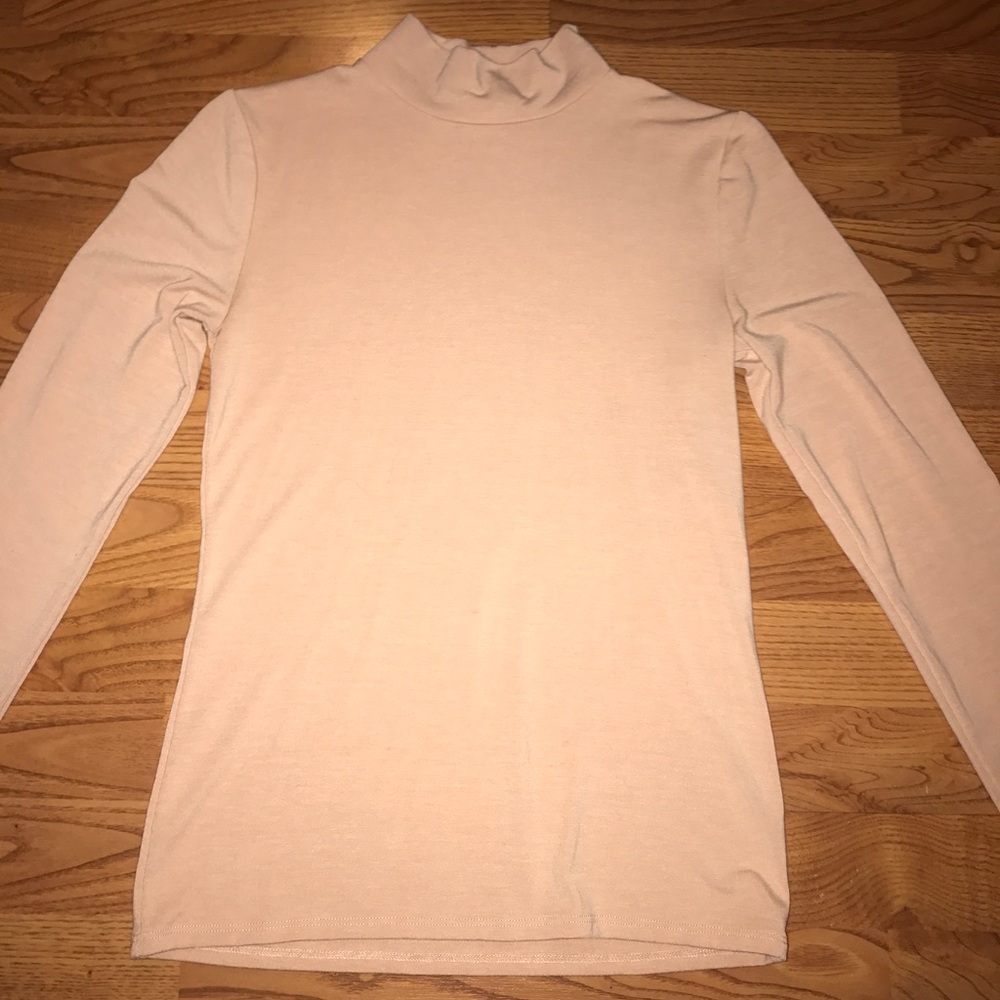 Turtle neck peach long sleeve