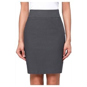 EXPRESS DESIGN STUDIO gray pencil mini skirt