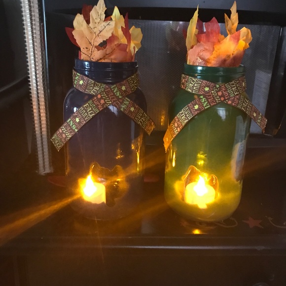 Large fall mason jar set - Picture 2 of 2