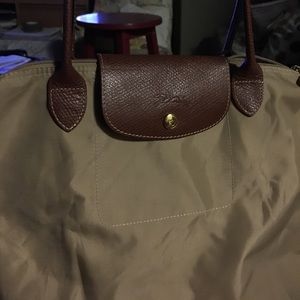 Long champ le plage tote bag