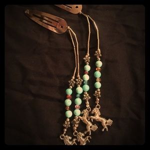 Native American handmade hair clips