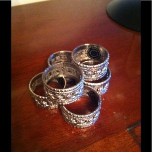 Pewter Napkin Rings Set of 12