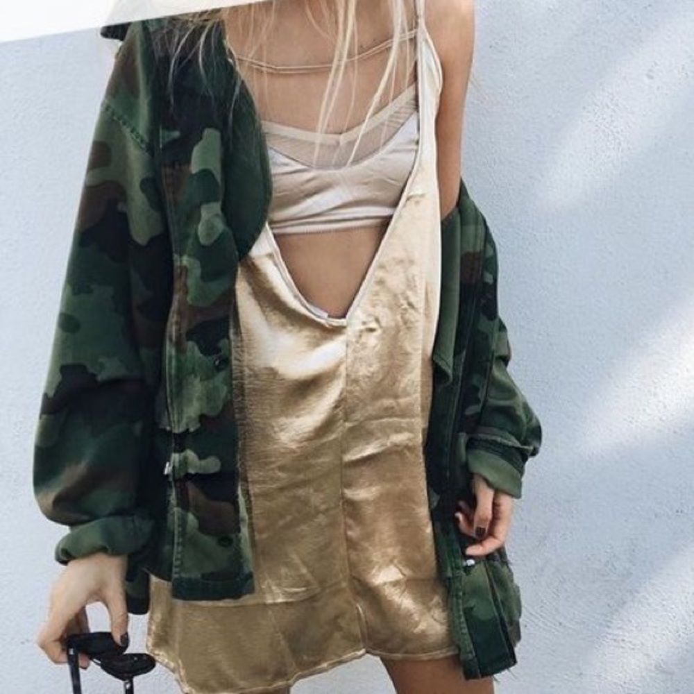 Low Back Satin Silk Slip Dress