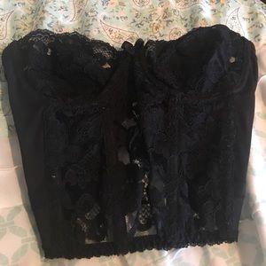 Victoria's Secret black lace corset 34c