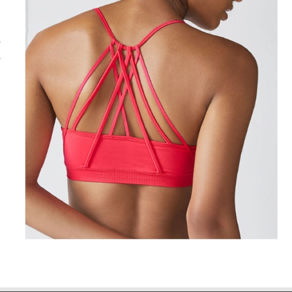 ✨Sold✨ Fabletics red criss-cross sports bra