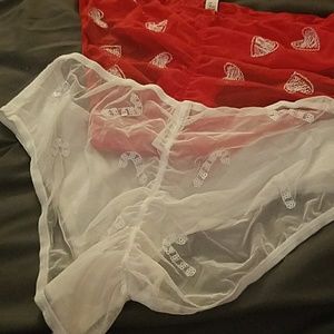 2 hipster vs panties with sheer backs