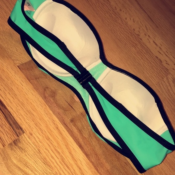 Blue strapless push-up swimsuit - Picture 4 of 6