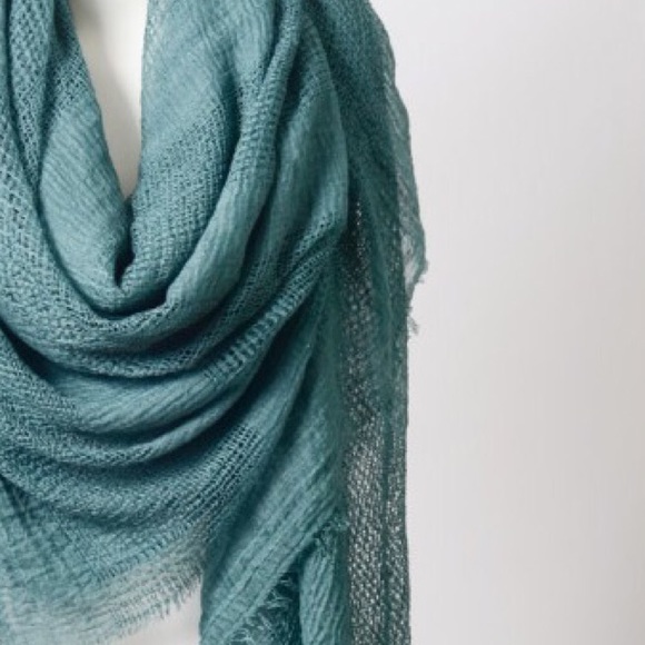 HP  Bohemian Teal Blanket Boho Scarf - Picture 4 of 4