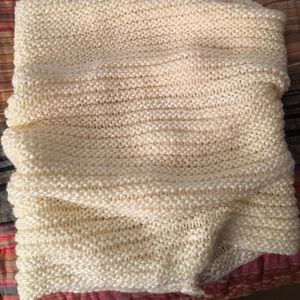 Cream colored infinity neck warming scarf