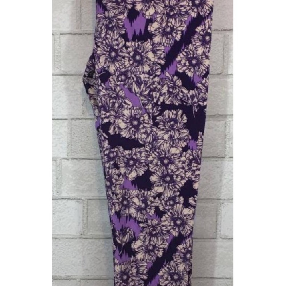 Lularoe Purple Floral OS Leggings New