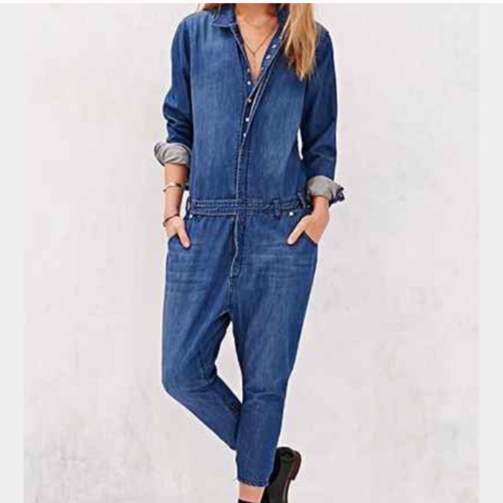 "One" for Urban Outfitters Denim Romper/Jumpsuit.