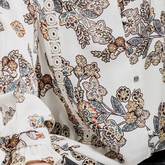 DANNA BOHO RUFFLE TIE TOP - Picture 3 of 6