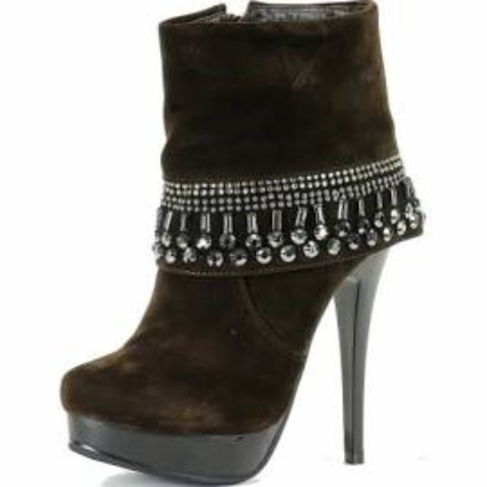 Studded Fold Ankle Boots