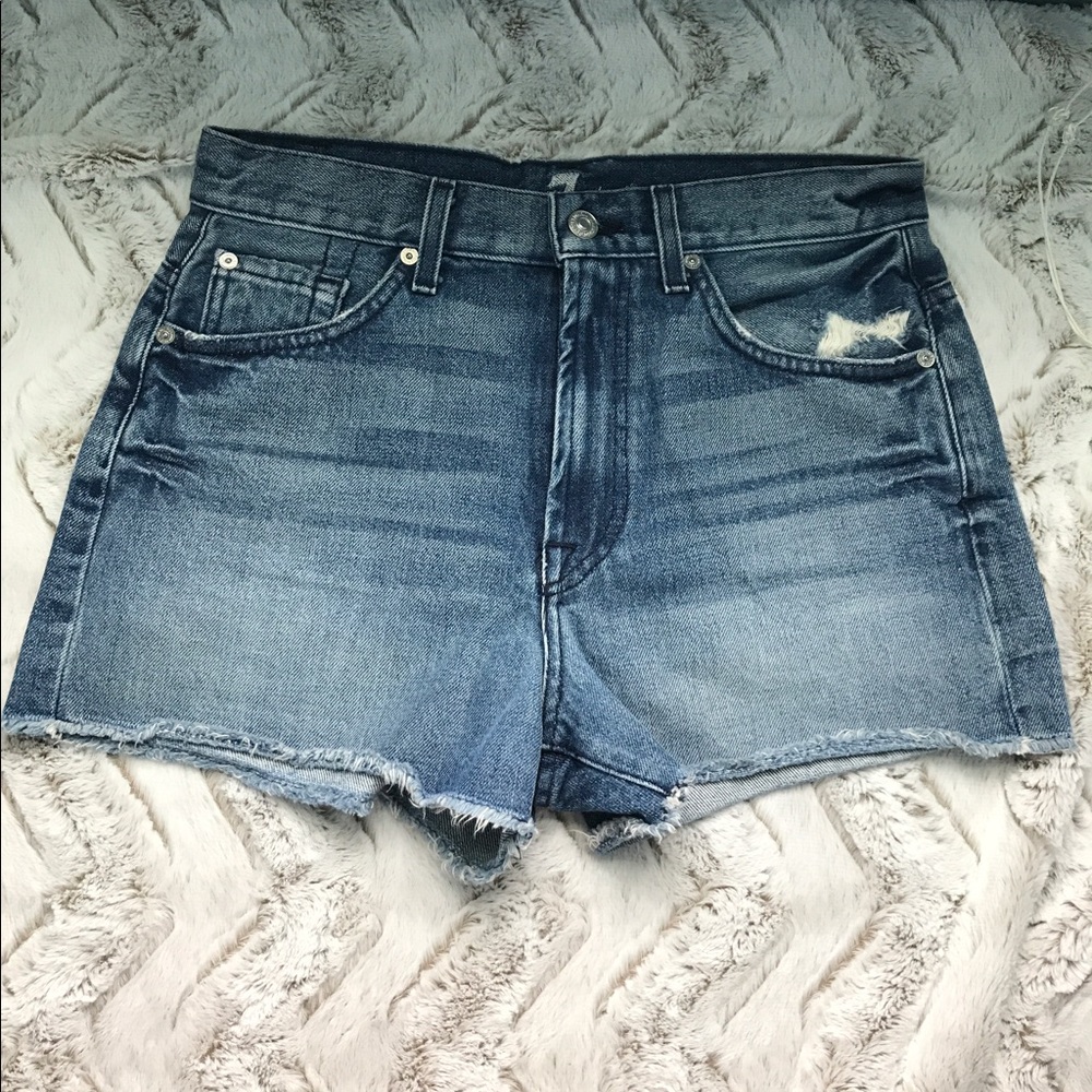 7 For All Mankind Cut Off Denim Short.