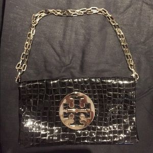 *Authentic* Black Tory butch handbag
