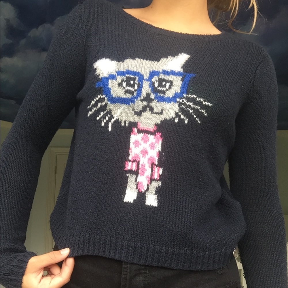 abercrombie kids cat sweater