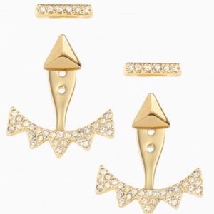 Stella & Dot Gold Pave Earrings