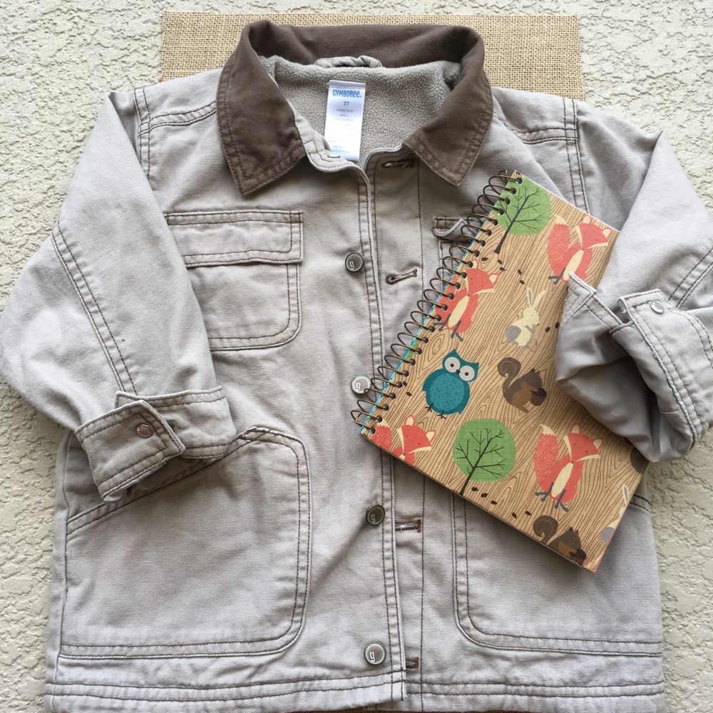 {Gymboree} canvas fleece lined jacket