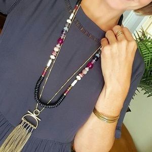 Stella & Dot Genevieve Tassel Necklace
