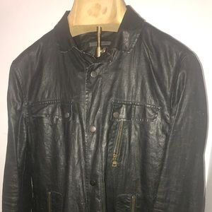 JOHN VARVATOS COLLECTION WAXED LINEN JACKET