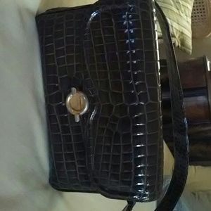 Gorgeous brown crocodile purse