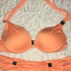 Orange bikini top