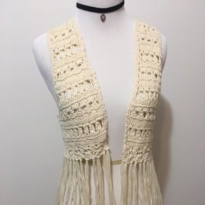 Bohemian Fringe crochet vest