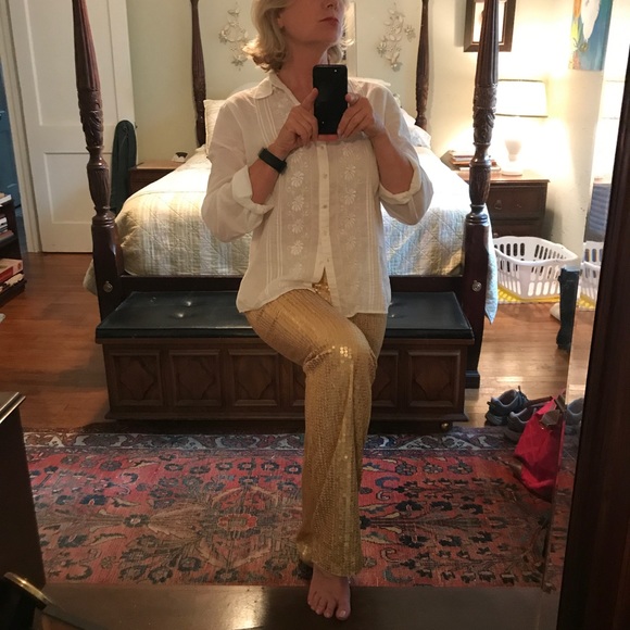 Gold Sequin Pants - Picture 2 of 5