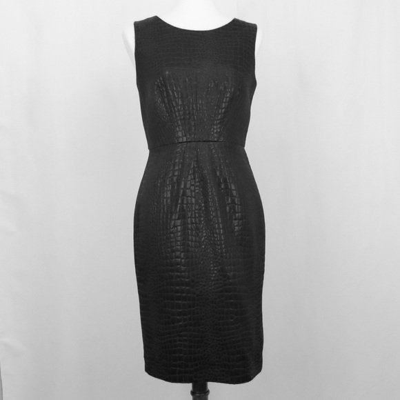Calvin Klein Dresses & Skirts - Calvin Klein black snakeskin fabric dress 6