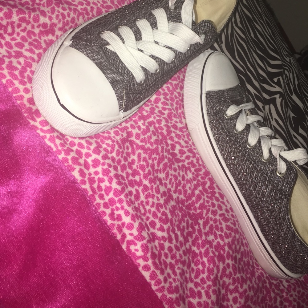 Diamond studded tennis shoes