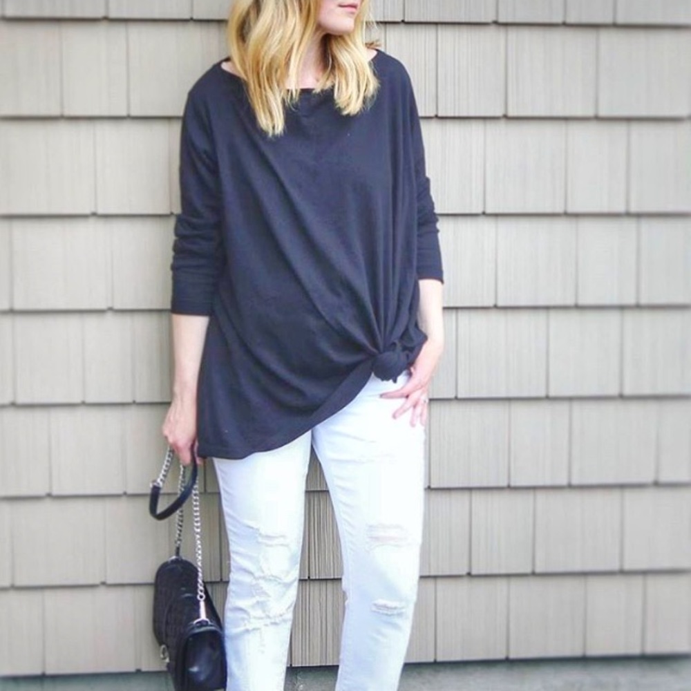 White destroyed skinny jeans