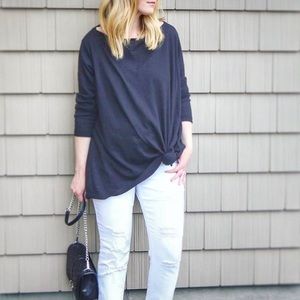 White destroyed skinny jeans