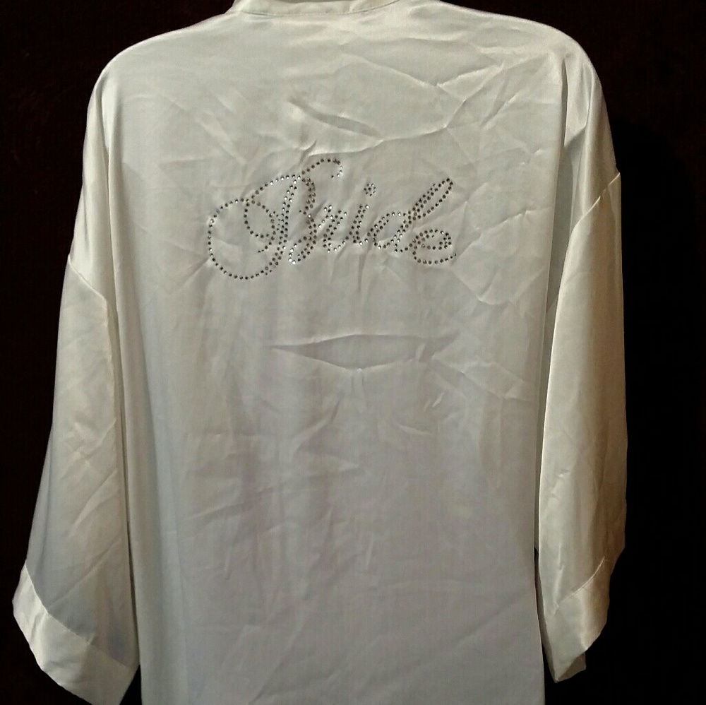 SOLD I do, Victoria's Secret Bride Silk White Robe