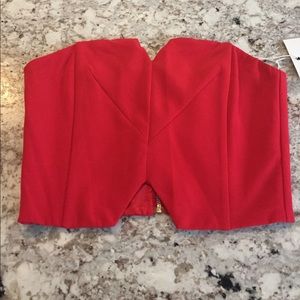 Red Bustier Top
