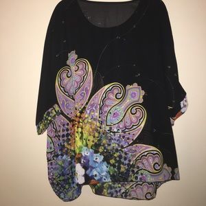 Silky Blouse-multicolored. New-w/out tags.