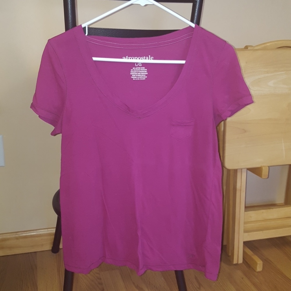 Aéropostale Purple/Pinkish Shirt with Front Pocket