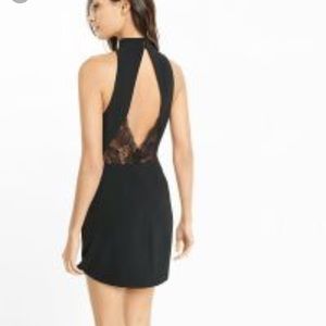 Express Keyhole Little Black Dress