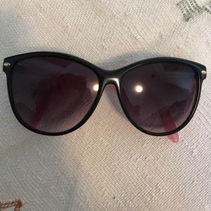 Cat eye black and pink betsey Johnson sunglasses