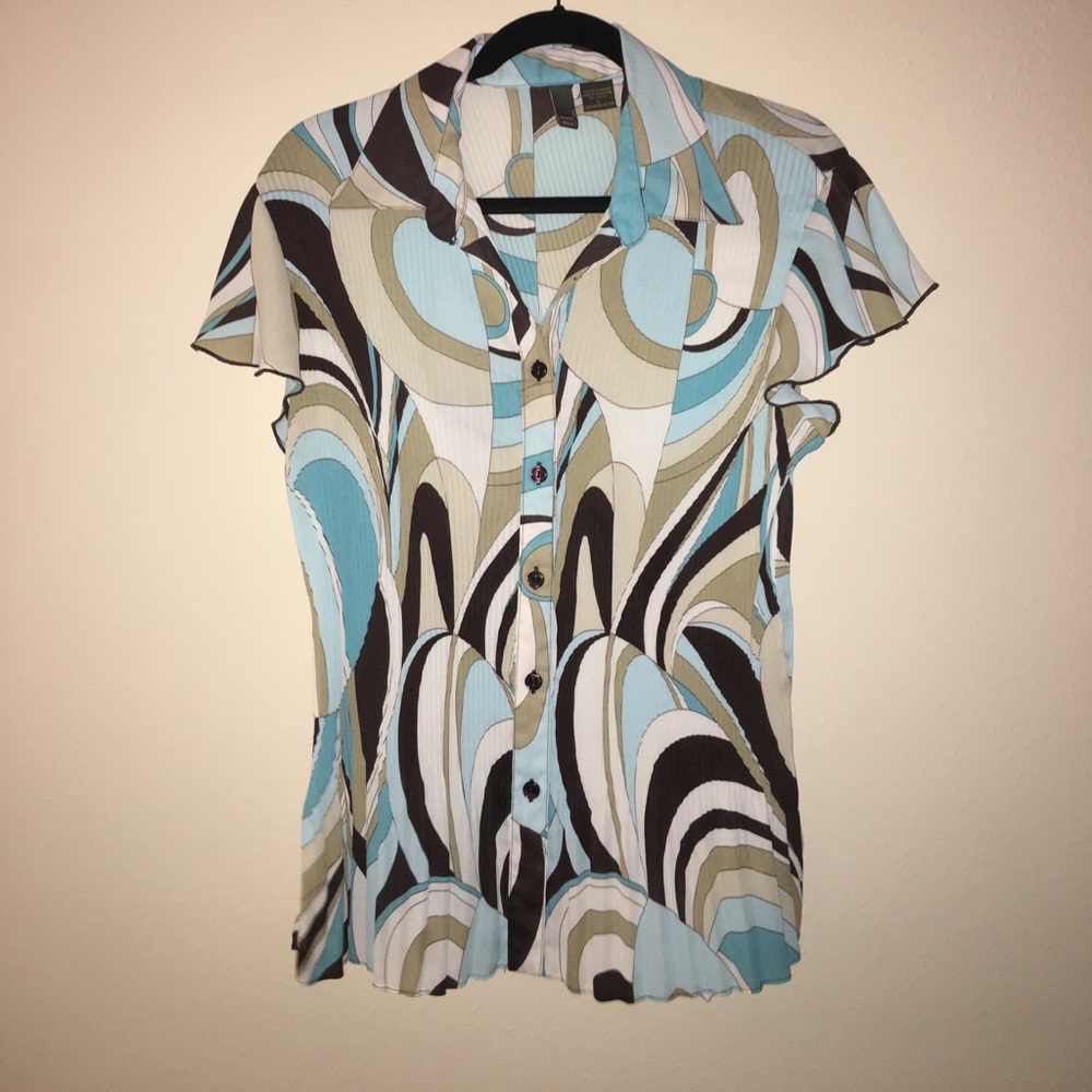 Blouse -short sleeve multicolored