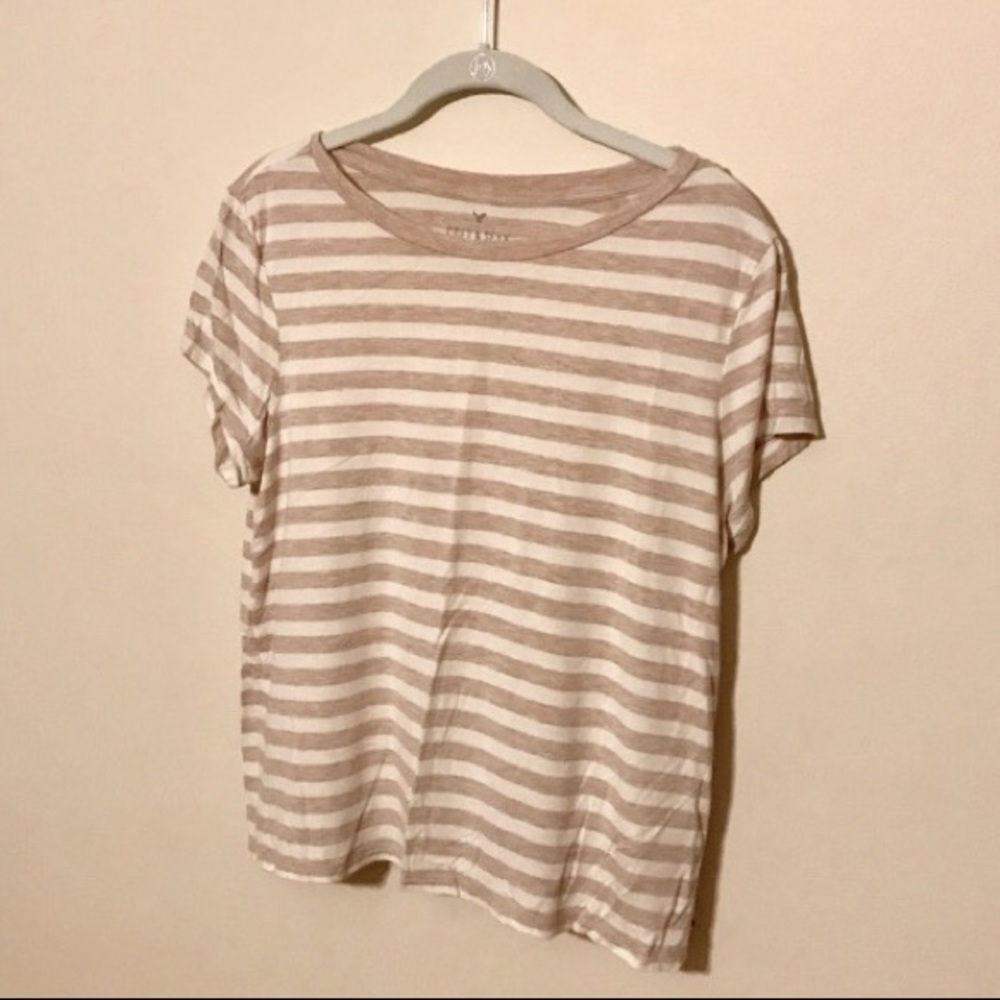 American Eagle 🦅 Stripped Crop Top size Large