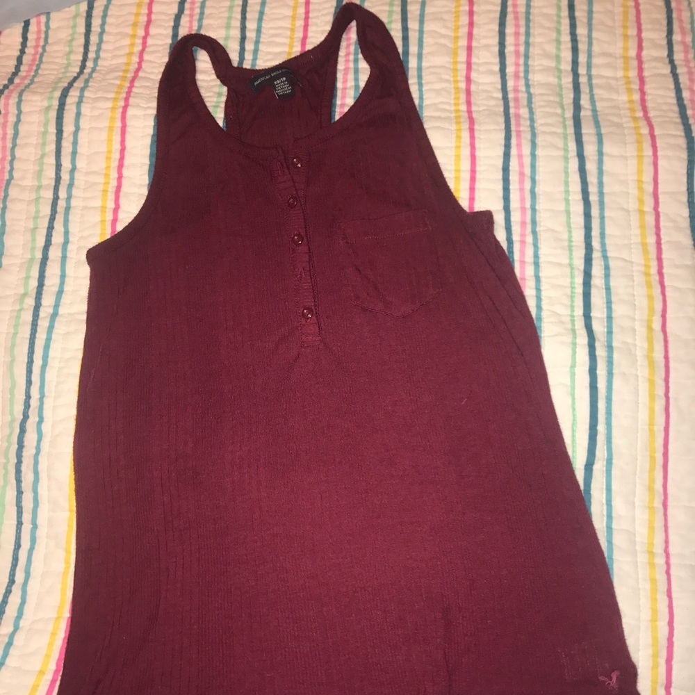 American Eagle Outfitters burgundy tank top