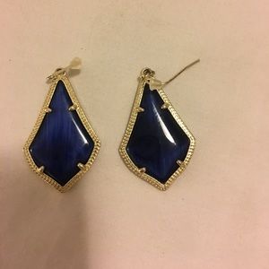 Kendra Scott Alex Earrings in Navy Cat's Eye