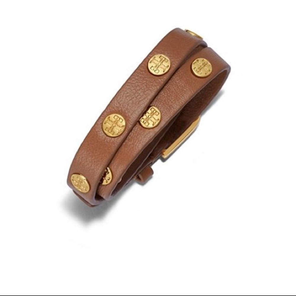 Authentic Tory Burch Double-Wrap Logo Bracelet