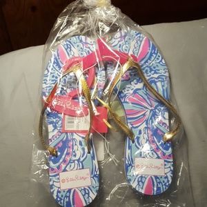 Lilly Pulitzer flip flops