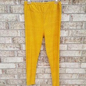Lularoe Yellow Tribal TC Leggings