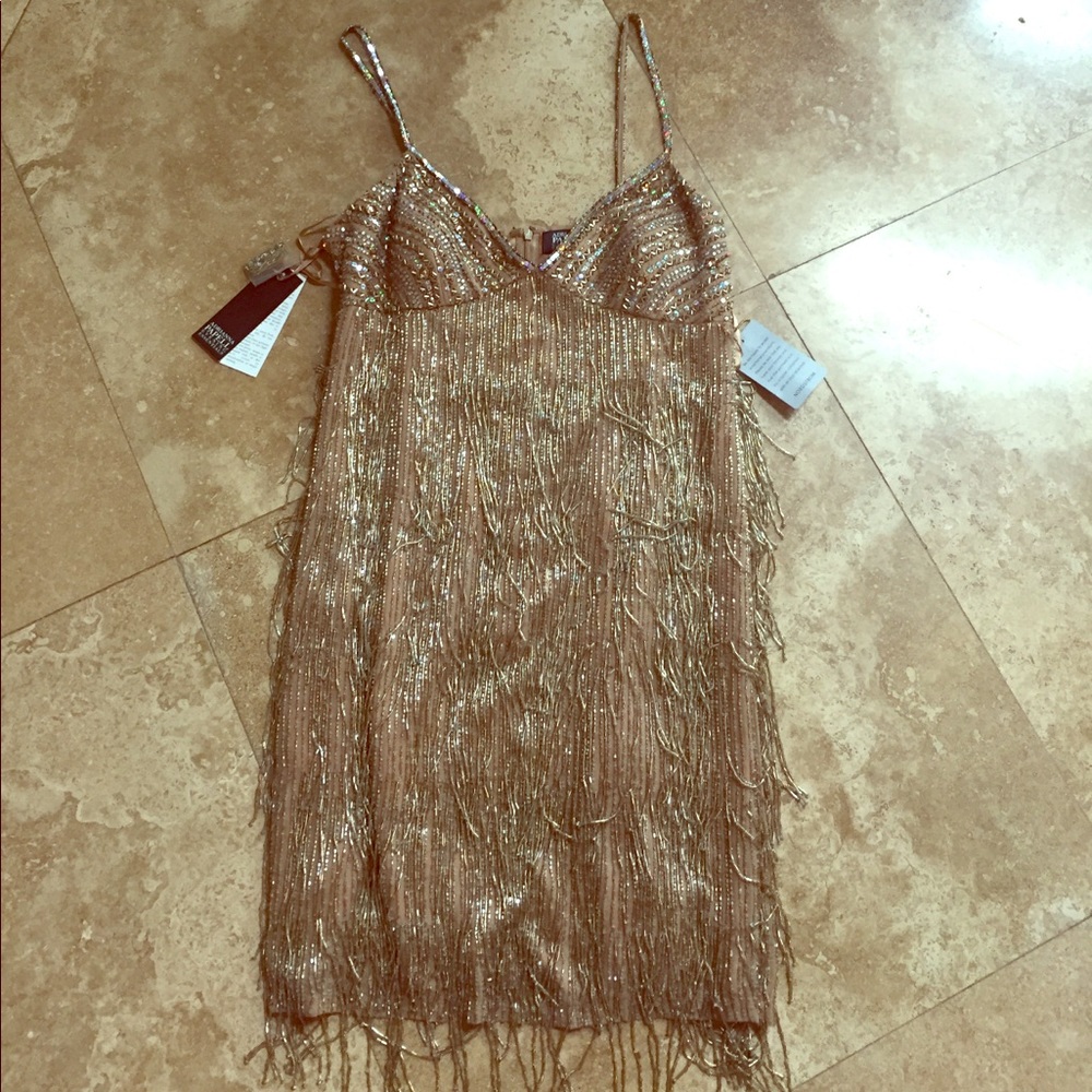 Shimmery beaded cocktail dress