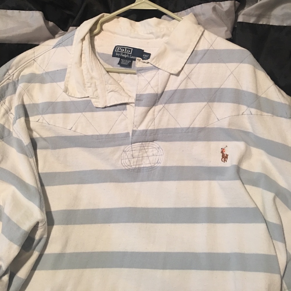 Blue and white Ralph Lauren polo