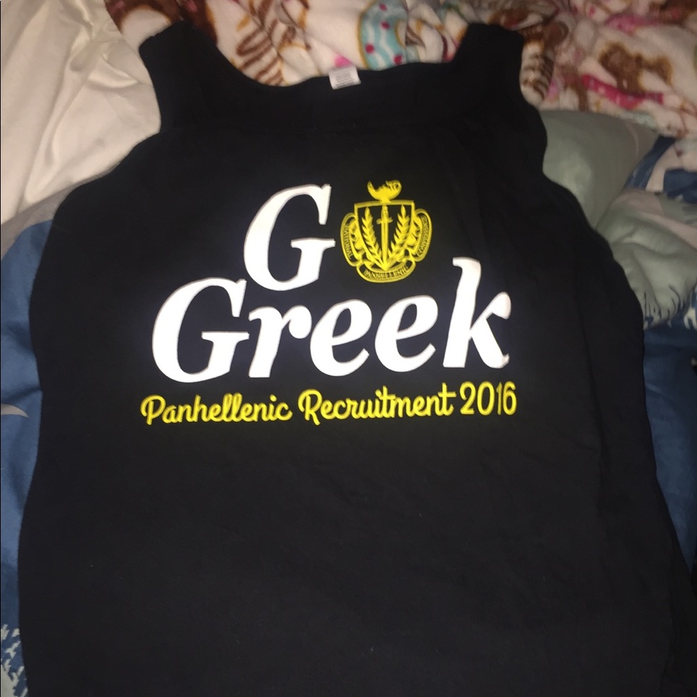 Go Greek tank top