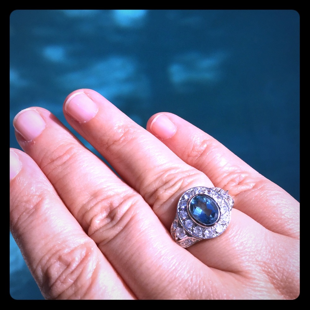 Sterling silver ring with beautiful stones