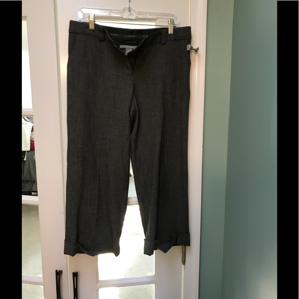 NY Collection Gray Cropped Pants
